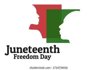 Juneteenth, Freedom Day. June 19. Holiday concept. Template for background, banner, card, poster with text inscription. Vector EPS10 illustration
