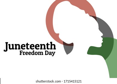 Juneteenth, Freedom Day. June 19. Holiday concept. Template for background, banner, card, poster with text inscription. Vector EPS10 illustration
