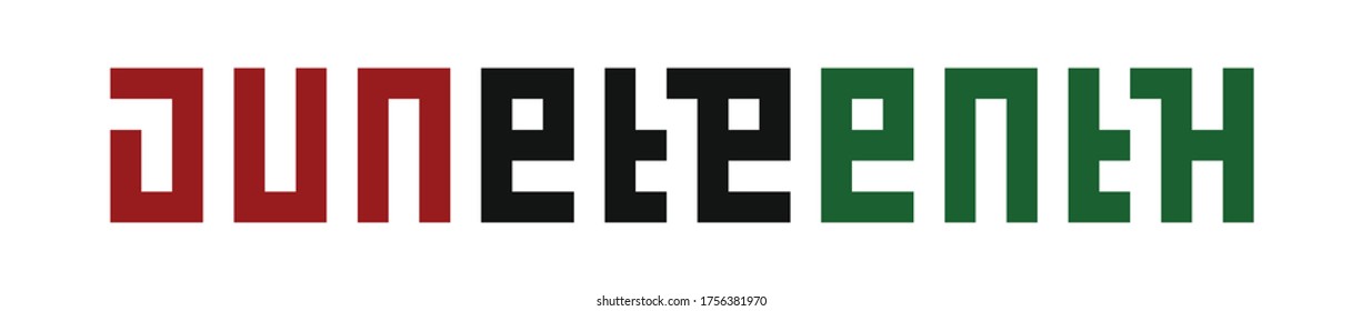 Juneteenth Freedom Day. June 19, 1865. Design of Banner and Flag. Vector logo Illustration.