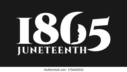 Juneteenth Freedom Day. June 19, 1865. Black Lives Matter Design of Banner and Flag. Vector logo Illustration.