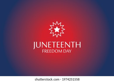 Juneteenth Freedom Day. June 19, 1865. Design of Banner and Flag. EPS10 ector.