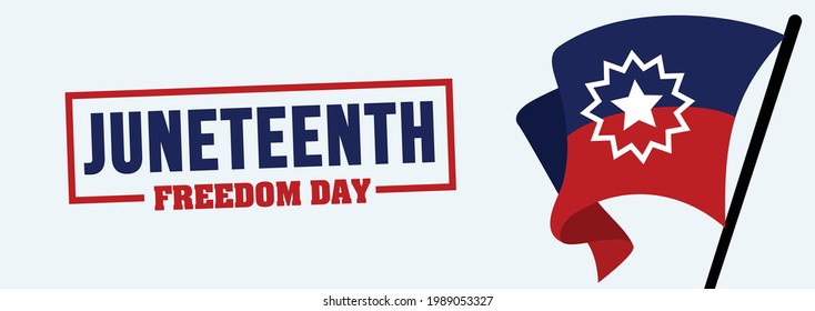 Juneteenth Freedom Day. June 19. Vector logo. Banner design. Illustration.