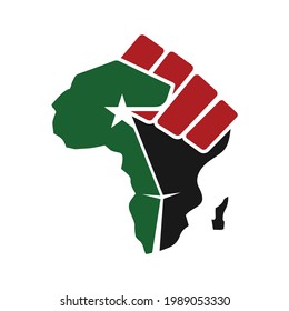 Juneteenth Freedom Day. June 19. African Rebel and resist hand symbol. Vector logo. Banner design. Illustration.