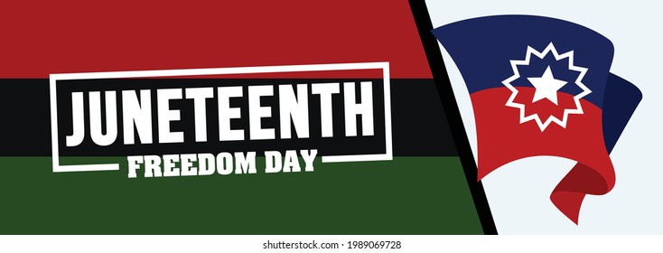 Juneteenth Freedom Day. June 19. Vector logo. Banner design. Illustration.