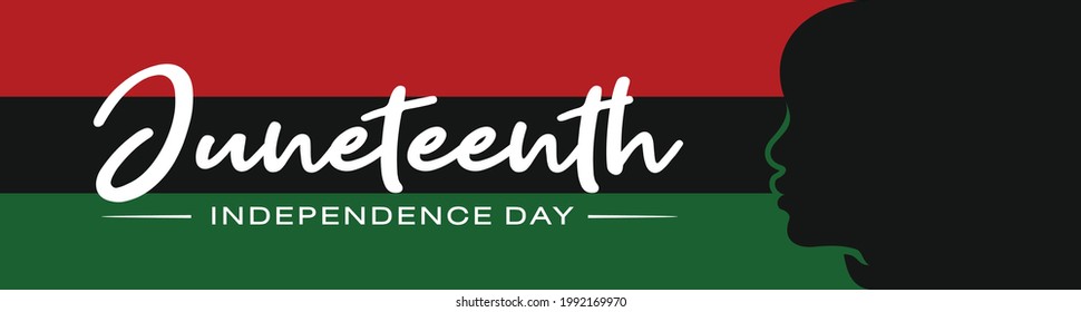 Juneteenth Freedom Day. June 19, 1865. Vector logo. 2021. 156 Years. Banner design. Illustration.