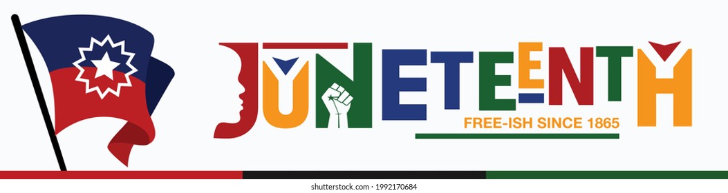 Juneteenth Freedom Day. June 19, 1865. Vector logo. Banner design. Illustration.