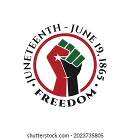 10 de junio Día de la Libertad. 19 jun. 1865. Diseño de Banner y Bandera. Ilustración del logotipo del vector.
