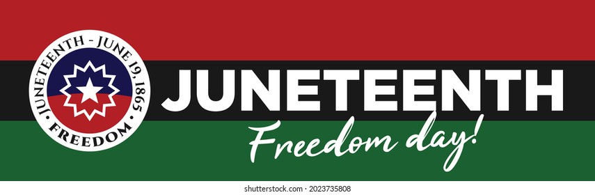 10 de junio Día de la Libertad. 19 jun. 1865. Diseño de Banner y Bandera. Ilustración del logotipo del vector.