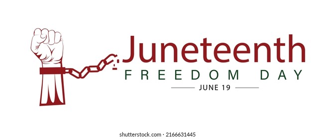 Juneteenth freedom day JUNE 19 banner poster design. Juneteenth National Independence. Jubilee Day. Emancipation. Black Independence Day.
