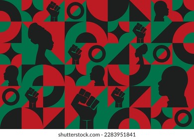 Juneteenth. Freedom Day. June 19. Seamless geometric pattern. Template for background, banner, card, poster. Vector EPS10 illustration
