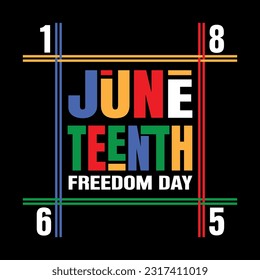 Juneteenth freedom day June 19. Freeish Design of Banner. Black Lives Matter. Vector logo Illustration.
