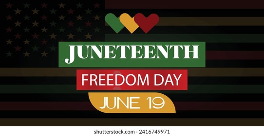  Juneteenth Freedom Day june 19 Stylish Text Design