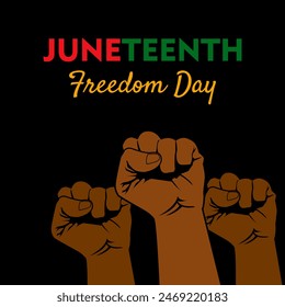 Juneteenth Freedom Day. June 19 Template for background, banner, card, poster