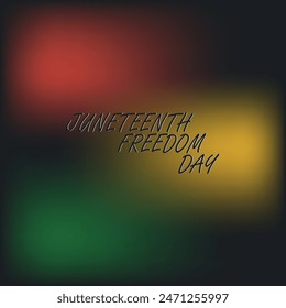 Día de la Libertad Juneteenth. 19 de junio. Historia y patrimonio afroamericano. Plantilla para póster, tarjeta de felicitación, Anuncio y fondo. Abstractas Ilustración vectorial.