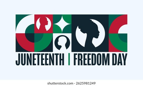 Juneteenth. Freedom Day. June 19. Holiday concept. Template for background, banner, card, poster with text. Vector EPS10 illustration