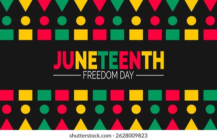 Juneteenth Freedom Day. June 19 – Emancipation Day Concept, Celebration Poster, Juneteenth Banners, Cards, Social Media Post or Background Design Inspiration Vector Illustration