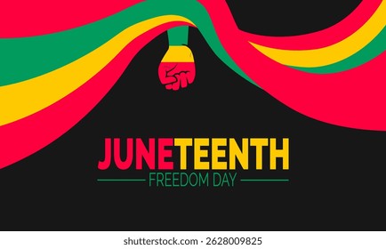 Juneteenth Freedom Day. June 19 – Emancipation Day Concept, Celebration Poster, Juneteenth Banners, Cards, Social Media Post or Background Design Inspiration Vector Illustration