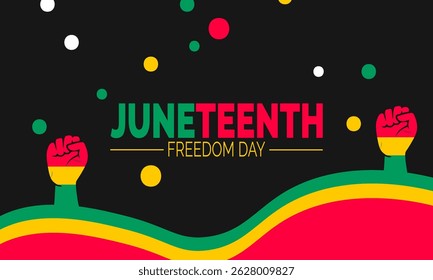 Juneteenth Freedom Day. June 19 – Emancipation Day Concept, Celebration Poster, Juneteenth Banners, Cards, Social Media Post or Background Design Inspiration Vector Illustration