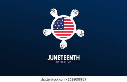 Juneteenth Freedom Day. June 19 – Emancipation Day Concept, Celebration Poster, Juneteenth Banners, Cards, Social Media Post or Background Design Inspiration Vector Illustration