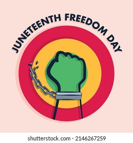 Juneteenth Freedom Day, National Jubilee Emancipation Day, Black Independence Day card vector design