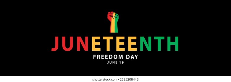 Juneteenth Freedom Day poster banner Juneteenth Emancipation Day background. African American Independence Day. Vector illustration