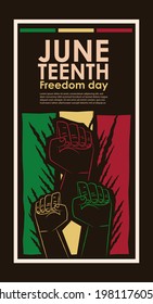 Diseño de afiches del 11 de junio por el Día de la Libertad. Ilustración vectorial.