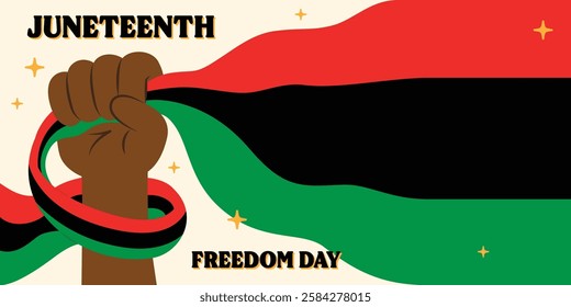 Juneteenth Freedom Day Poster Panorama Banner