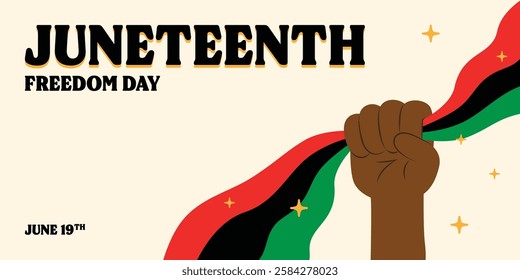 Juneteenth Freedom Day Poster Panorama Banner