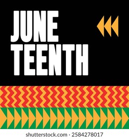 Juneteenth Freedom Day Poster Square Banner