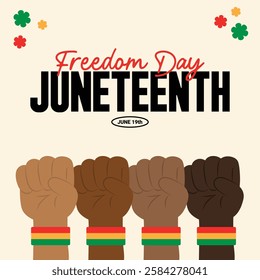 Juneteenth Freedom Day Poster Square Banner