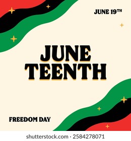 Juneteenth Freedom Day Poster Square Banner