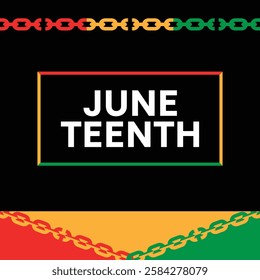 Juneteenth Freedom Day Poster Square Banner