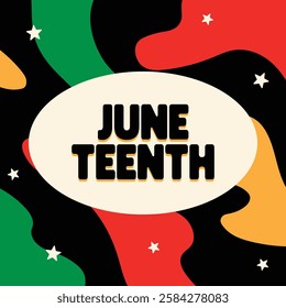 Juneteenth Freedom Day Poster Square Banner