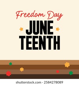 Juneteenth Freedom Day Poster Square Banner