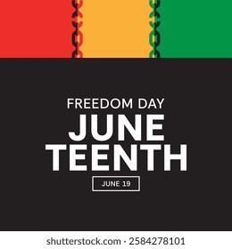 Juneteenth Freedom Day Poster Square Banner