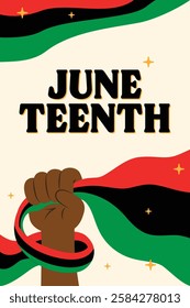 Juneteenth Freedom Day Poster Vertical Banner