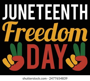 Juneteenth Freedom Day T Shirt Print Template Typography t-shirt design