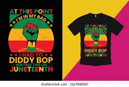 Juneteenth Freedom Day template design in vector on black background.