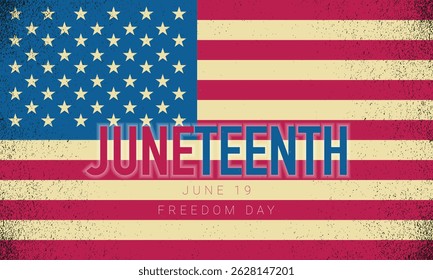 Juneteenth freedom day template design. Vector illustration.
