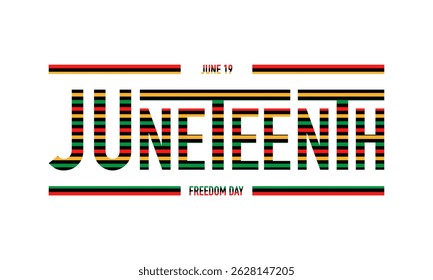 Juneteenth freedom day template design. Vector illustration.