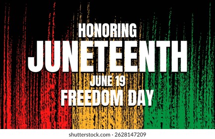 Juneteenth freedom day template design. Vector illustration.
