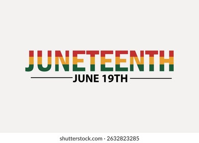 Juneteenth Freedom Day Typography Banner.