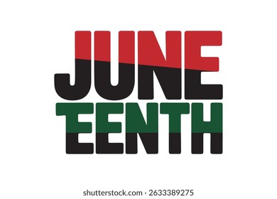Juneteenth Freedom Day Typography Banner.