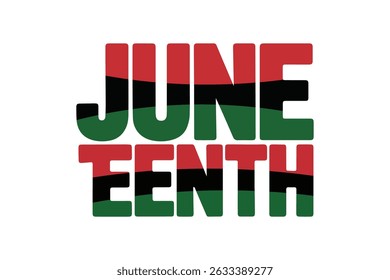 Juneteenth Freedom Day Typography Banner.