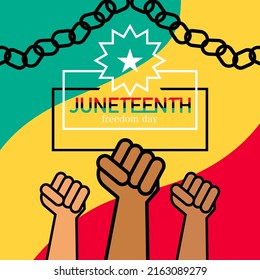 Juneteenth freedom day vector design