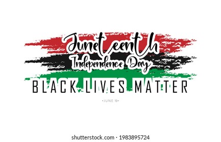 Juneteenth Freedom Day vector illustration June 19.