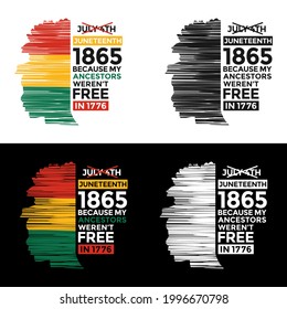 Juneteenth Freedom Day Vector Illustration. African American Independence Day, Juneteenth Celebrate Black Freedom. Good for T-Shirt, banner, greeting card design etc