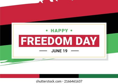 Juneteenth Freedom Day. Vector Illustration. The illustration is suitable for banners, flyers, stickers, cards, etc.