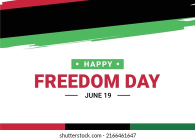 Juneteenth Freedom Day. Vector Illustration. The illustration is suitable for banners, flyers, stickers, cards, etc.