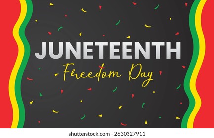 Juneteenth Freedom Day, Vector illustration template banner